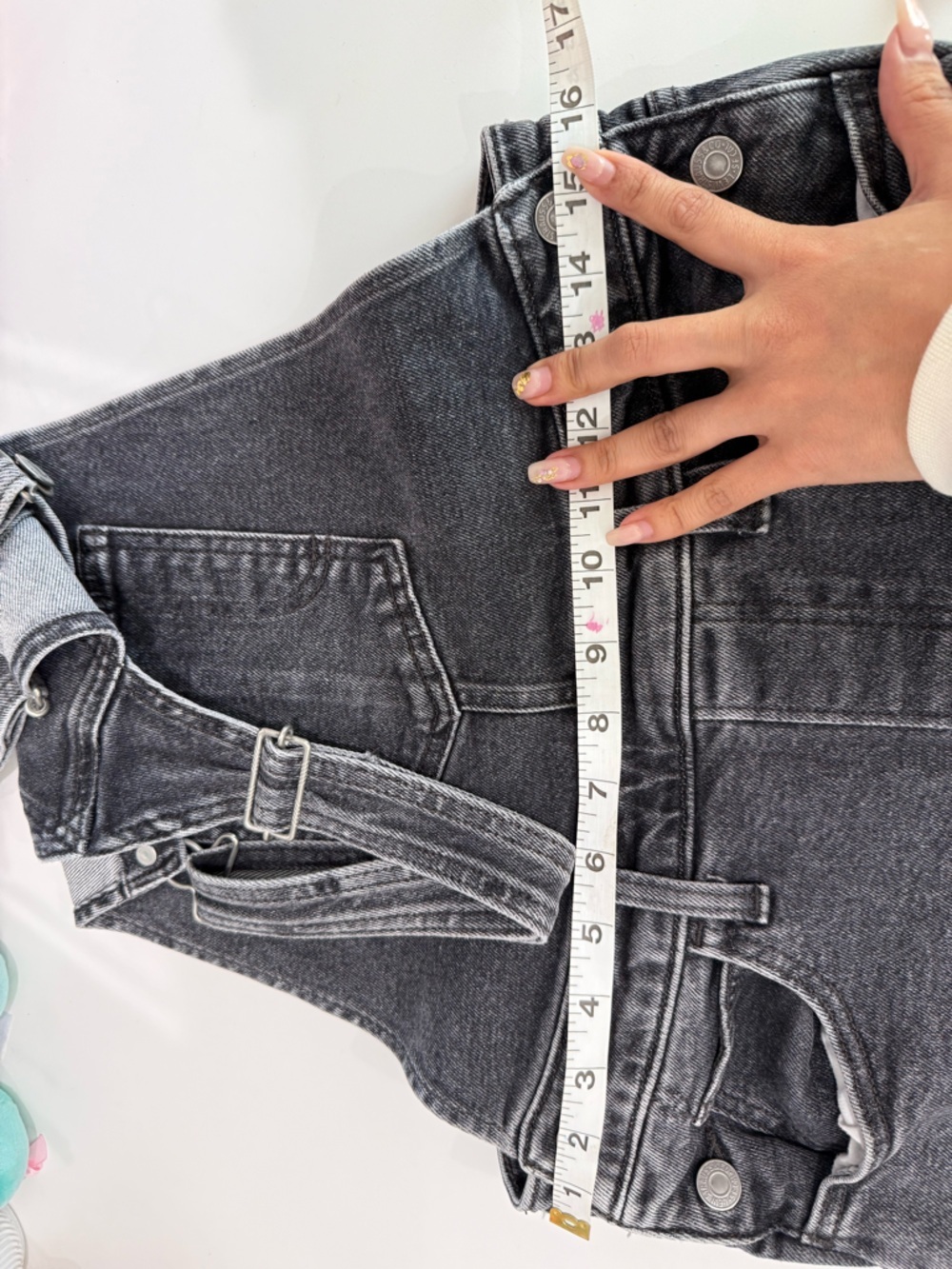 Levi’s Gray Wash Denim Overalls Women’s Small S Straight Leg Y2K Vintage Style - Picture 12 of 14